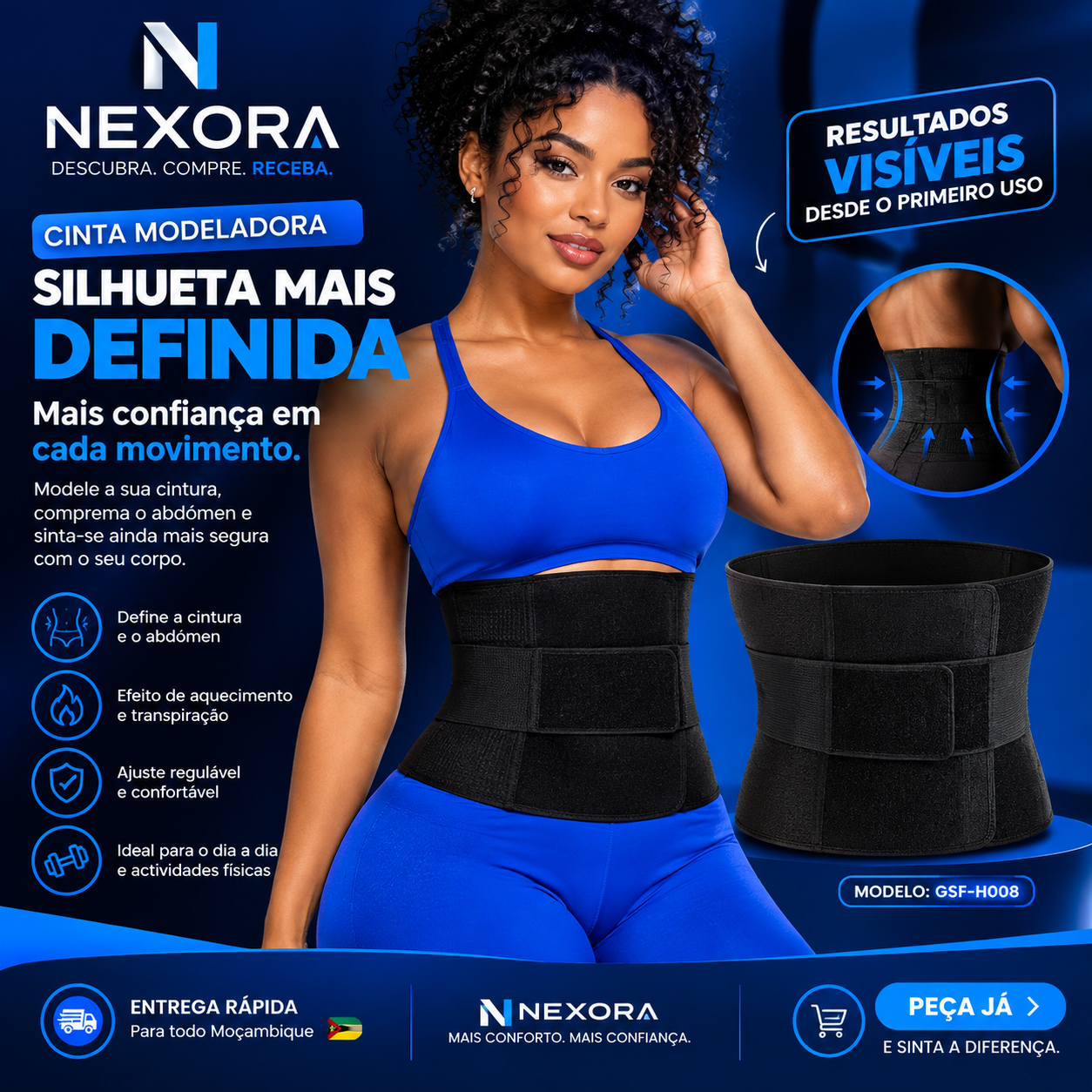 Cinta modeladora abdominal