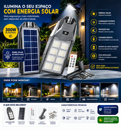 Luz Solar Led Kasem(luz+remote+suporte)