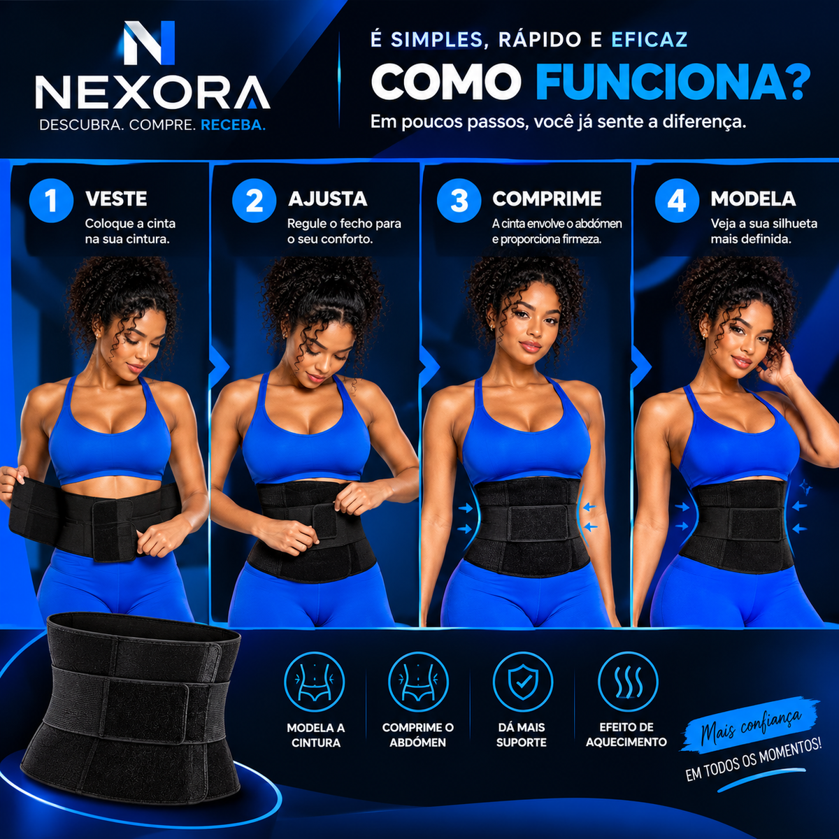 Cinta modeladora abdominal