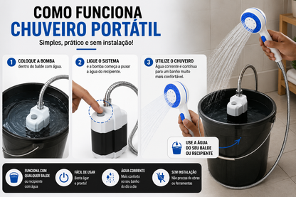 🚿 CHUVEIRO PORTÁTIL