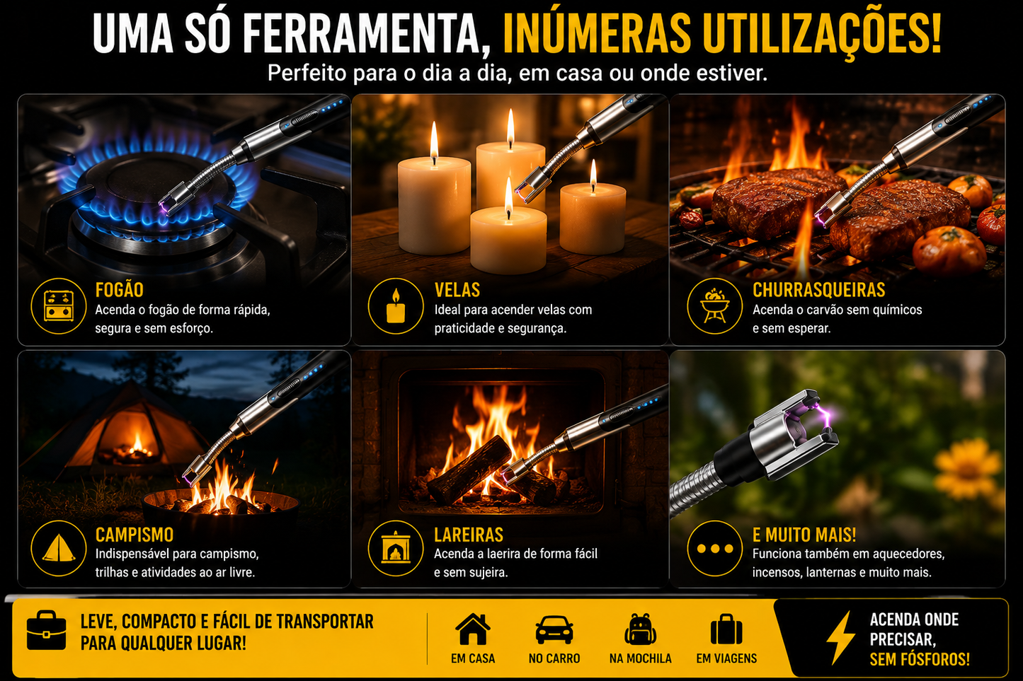 Isqueiro Elétrico (funciona sem precisar de gás)